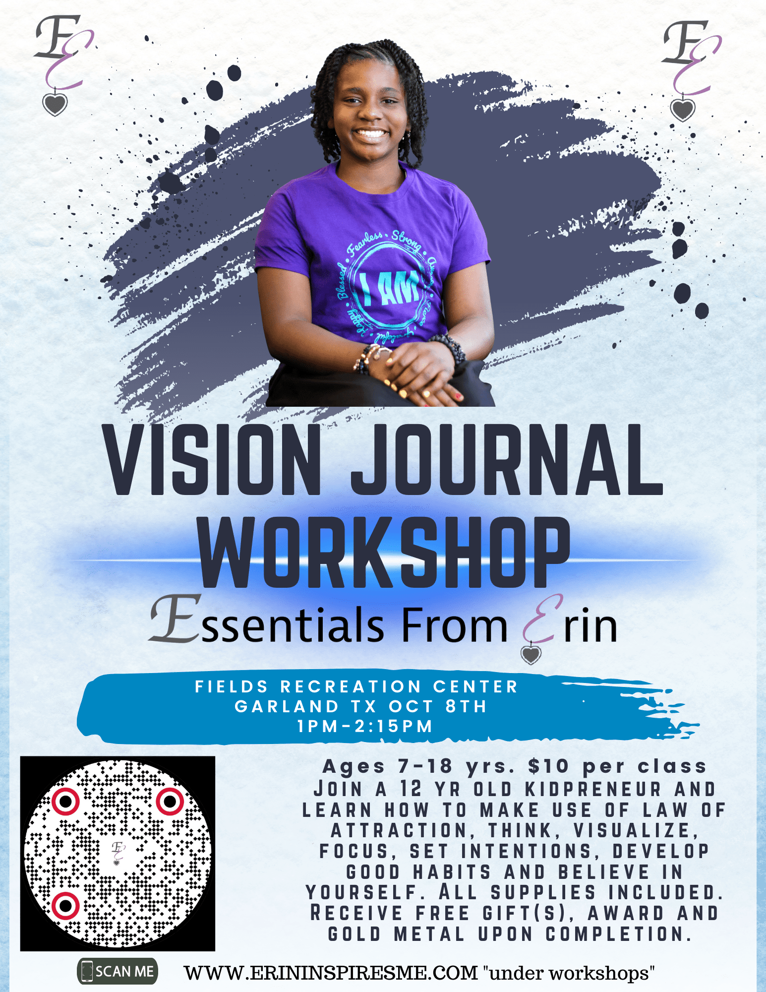 You are currently viewing Erin’s Vision Journal Workshop for kids & young adults
