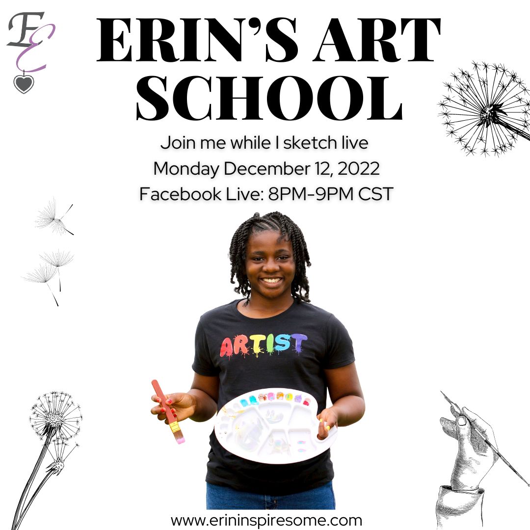You are currently viewing Erin’s art school LIVE on Facebook
